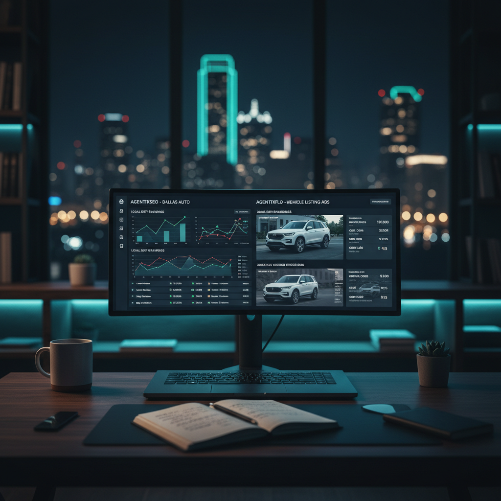 The Dallas Car Dealers Playbook: AgentixSEO for Organic, AgentixFLO for Vehicle Listing Ads