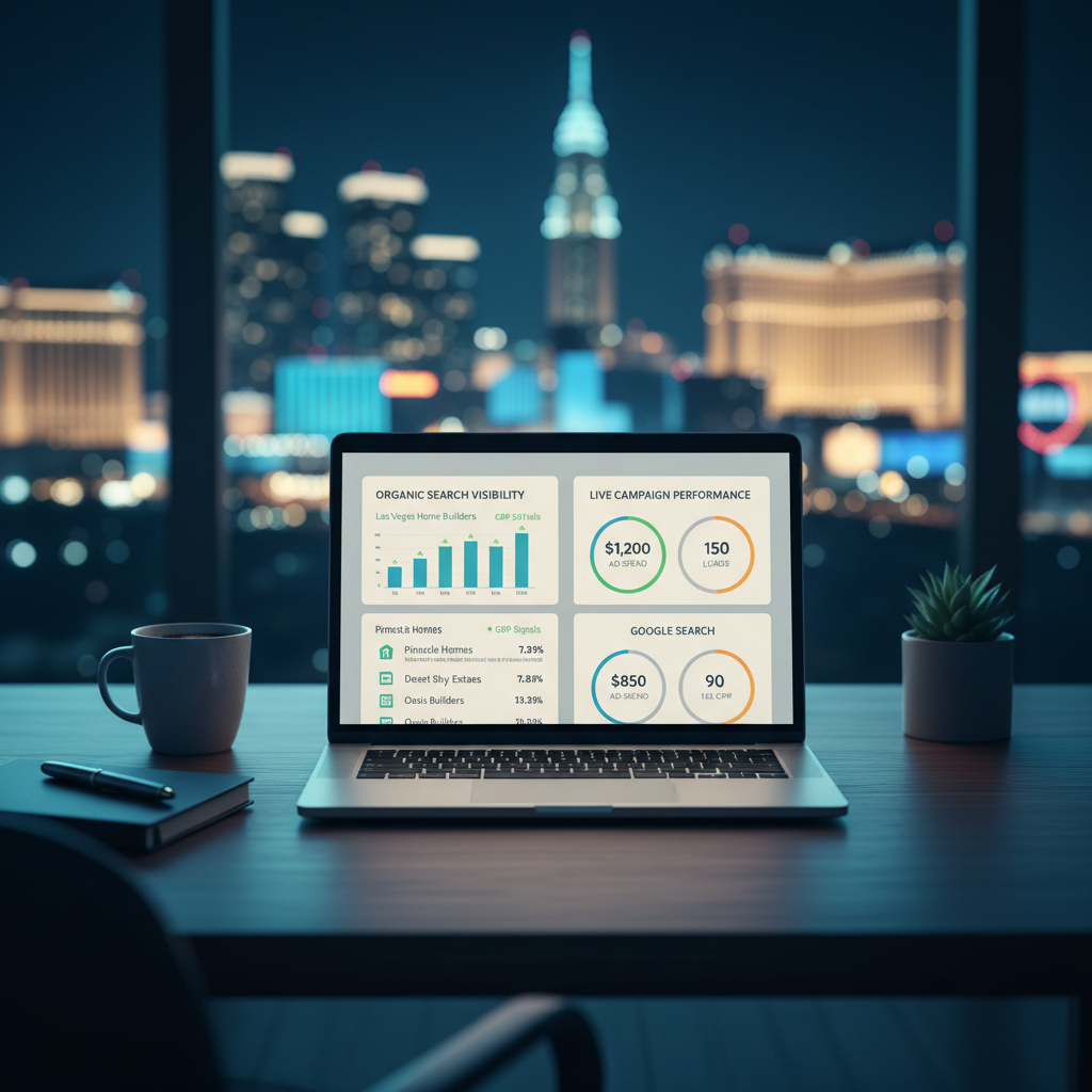 The Las Vegas Home Builders Playbook: AgentixSEO for Organic, AgentixFLO for Meta Ads + Google Search